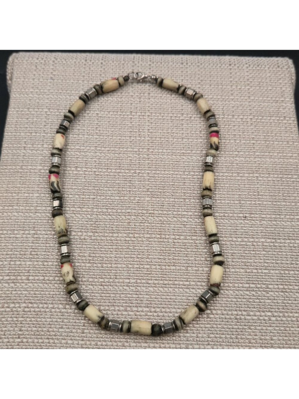 18 Inch Distressed Yak Bone Unisex Necklace B1301